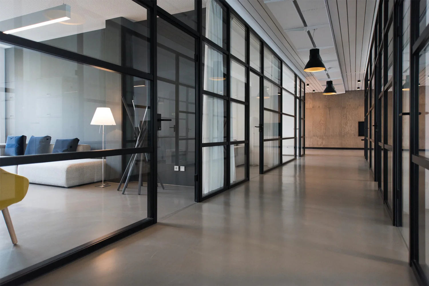Reliant crew handling commercial furniture during an office project